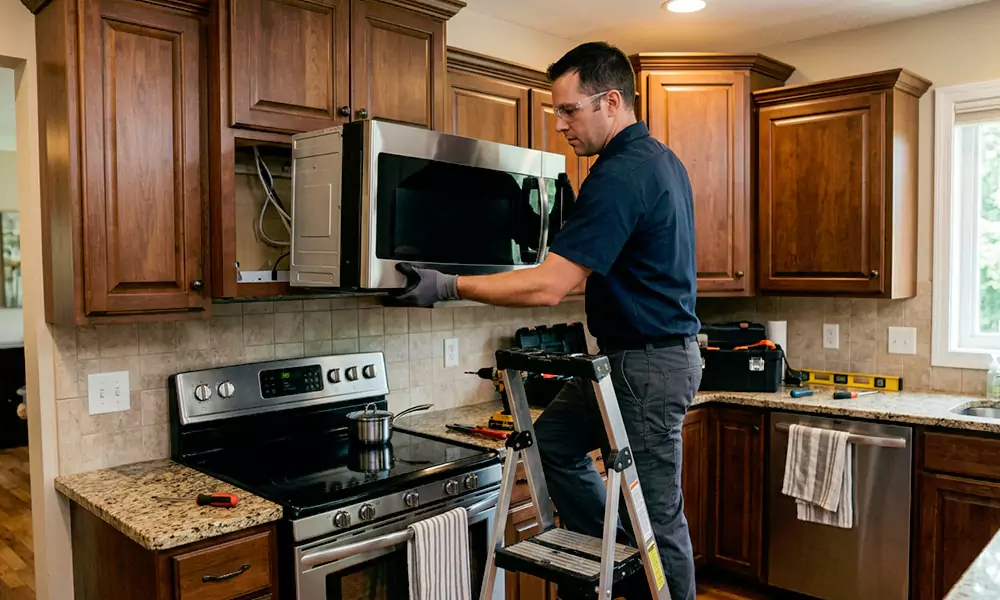 Microwave Installation in Biddeford, ME