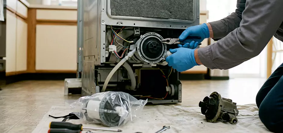 Dishwasher Motor Pump Replacement in Biddeford